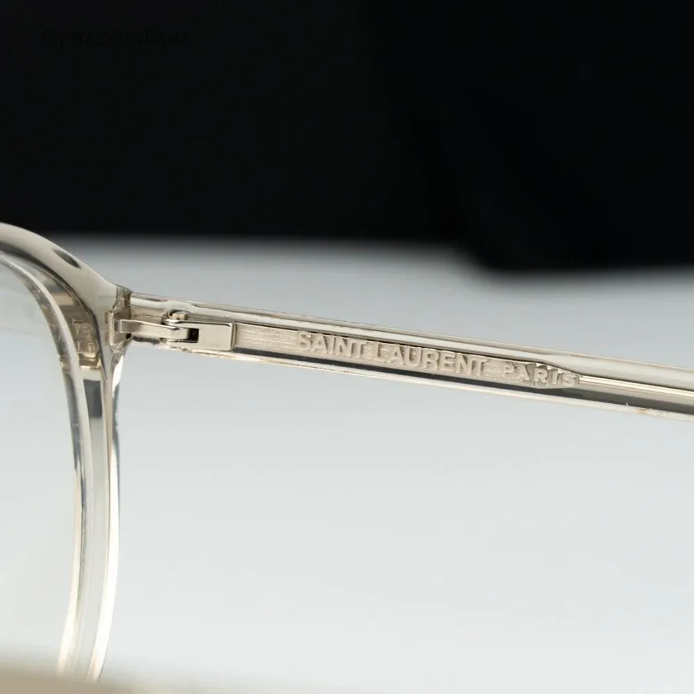 Saint Laurent Women Eyeglasses Trans Beige Demo Pilot SL667OPT 003 BRAND NEW